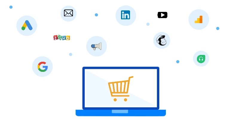 person using Shopify